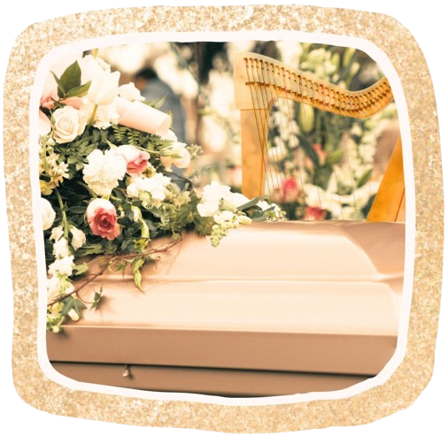 Harp playing at a funeral