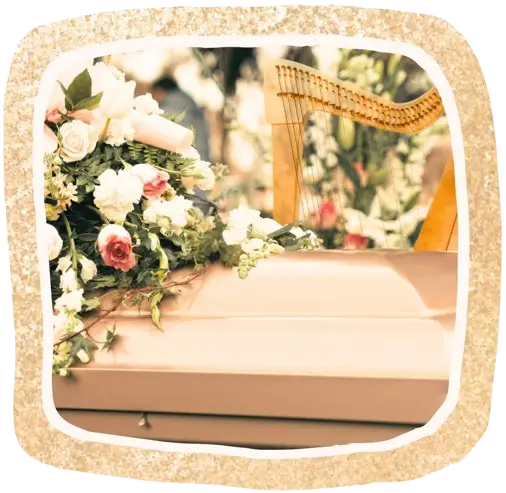 Harp playing at a funeral